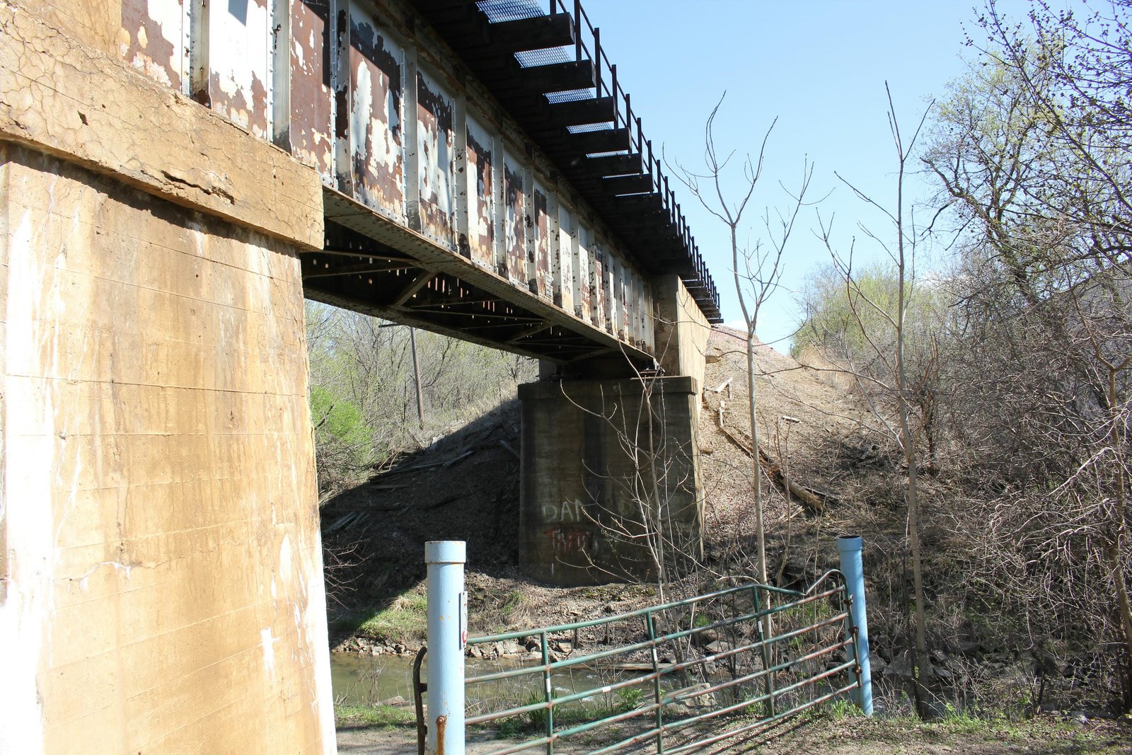 Looking east